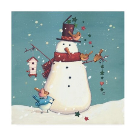 Trademark Fine Art Viv Eisner 'Folk Snowman I' Canvas Art, 24x24 WAG13222-C2424GG